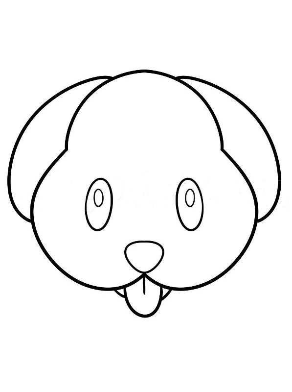 Kids-n-fun.com | Coloring page Emoji Movie dog face